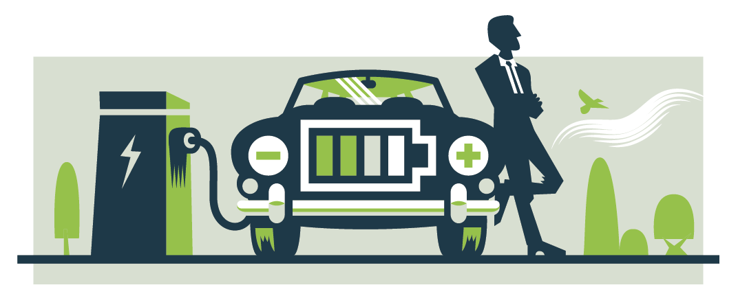 Electric car illustration