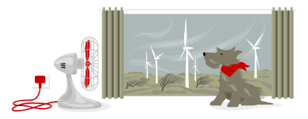 Wind farm illustration